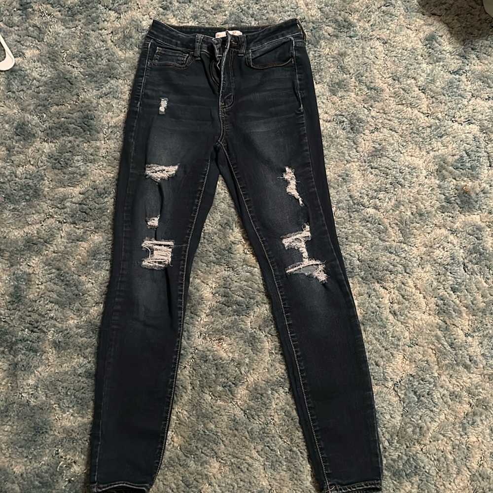 Ripped jeans from kohls. Dark wash.